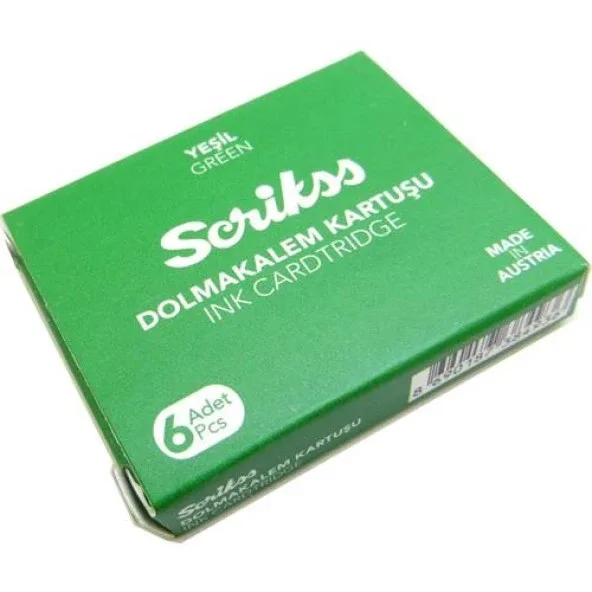 Scrikss Scrıkss Dolmakalem Kartusu Yesıl 6 Lı