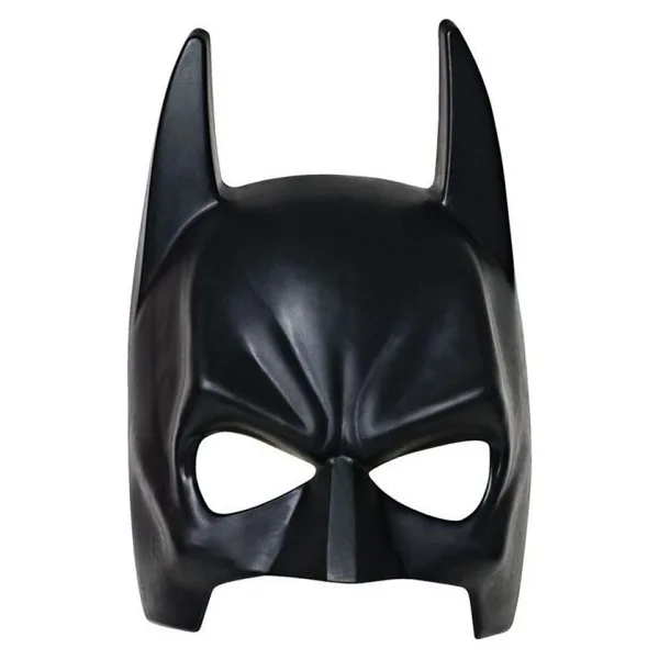 Siyah Renk Çocuk Boy Arkadan Lastikli Batman Maskesi Yarasa Adam Maskesi