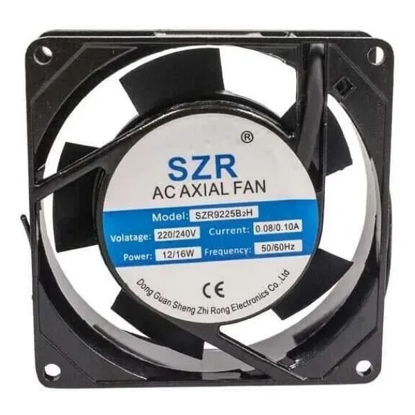 SZR9225 220V 0.08A Metal Fan - 92x92x25mm
