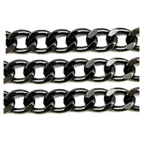 tahtakale toptancıları Alüminyum Çanta Ve Takı Zinciri 10 Mm (1 Metre) Siyah