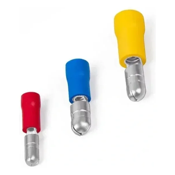 TBE-1040 0.5-1.5mm2 İzoleli Soket Tipi Erkek Terminal Kablo Ucu Kırmızı 100 Adet