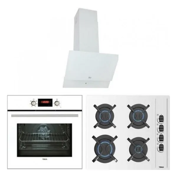 Teka - Chef 8 Ankastre Set - (hak 627 Wh Fırın + Gbc 64002 Wh Ocak + Tvt 60.1 Davlumbaz) - Beyaz - 64000468