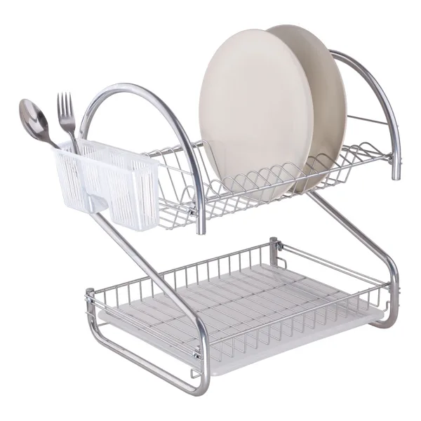 Tekno-tel Dikdörtgen 2 Katlı 44.5x30.6x13.5 cm Modüler Krom Bulaşıklık