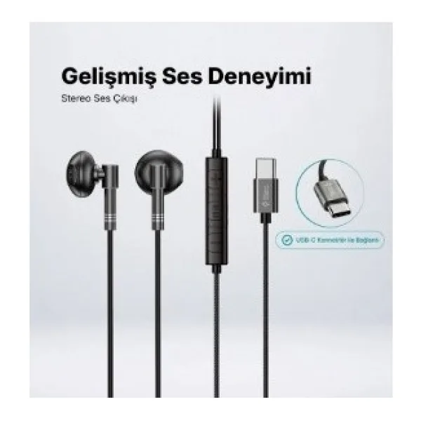 Ttec Rio Fit Style 2KMM20S Siyah Type-C Kablolu Kulak İçi Kulaklık