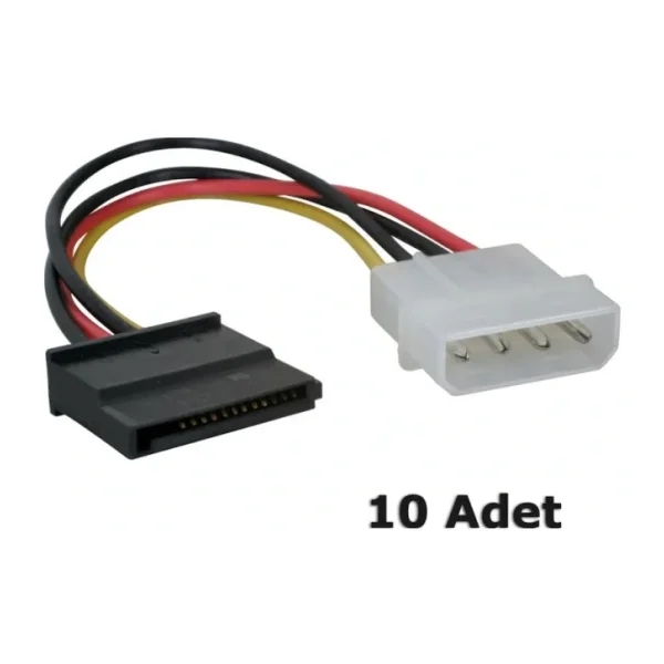 Wozlo Sata Power Kablo - Sata Hdd Harddisk Güç Kablosu - 10 Adet
