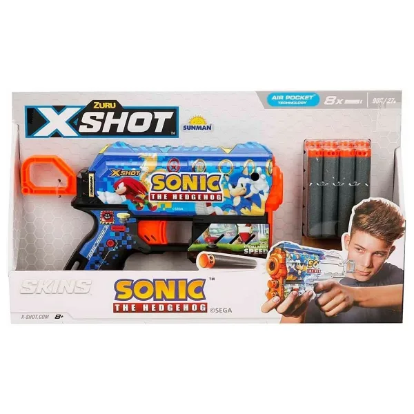 X-Shot Skins Flux Sonic The Hedgehog 8 Dartlı